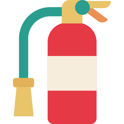 Fire extinguisher safety emergency fire control icon