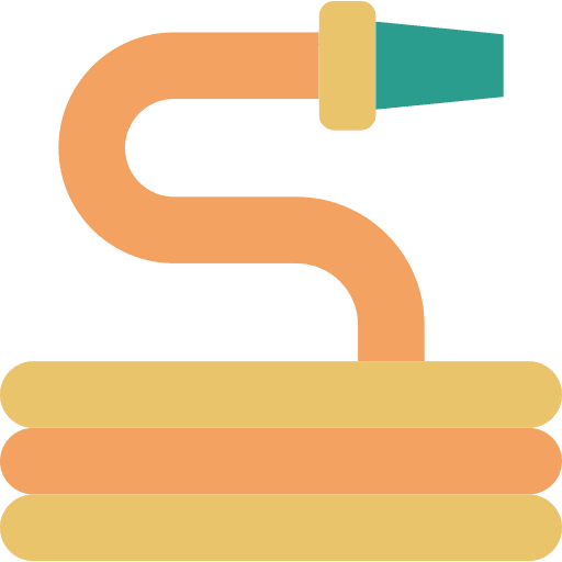 Water hose farming and gardening yard hosepipe icon Water hose farming and gardening yard hosepipe icon
