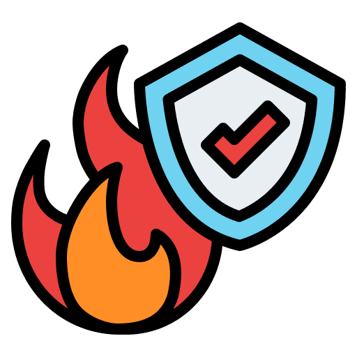 Conflagration insurance burn security icon