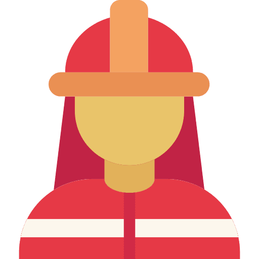 Firefighter avatar occupation professions and jobs icon Firefighter avatar occupation professions and jobs icon