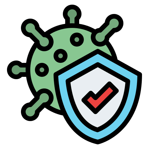 Medical protection sterilization virus bacteria icon