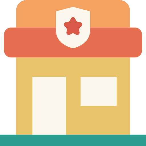 Police station police station location pointer placeholder icon Police station police station location pointer placeholder icon
