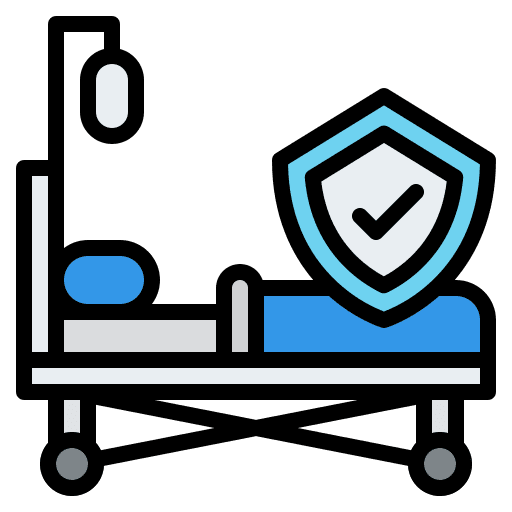 Health insurance medical patient help icon Health insurance medical patient help icon