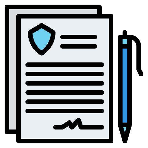 Insurance policy insurance signature agreement icon Insurance policy insurance signature agreement icon