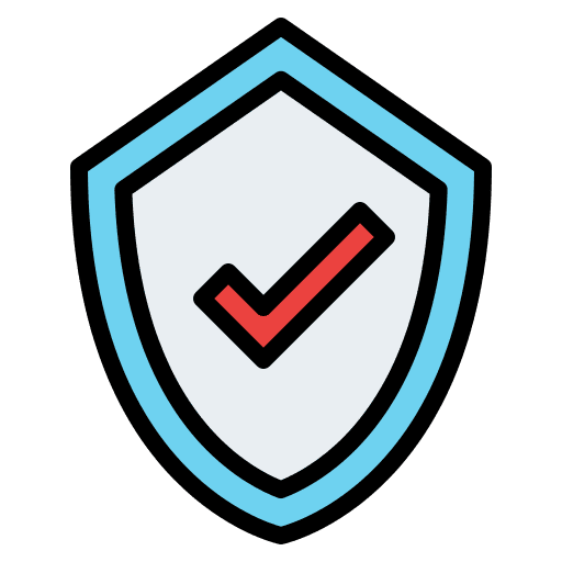 Insurance shield safe protected icon Insurance shield safe protected icon