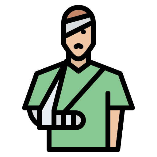 Wounded insurance accident injury icon Wounded insurance accident injury icon