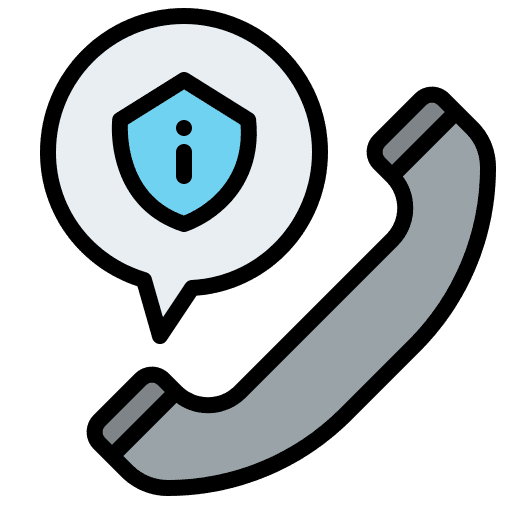 Contact info insurance protected calling icon Contact info insurance protected calling icon