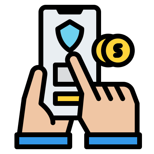 Insurance phone insurance safe icon Insurance phone insurance safe icon