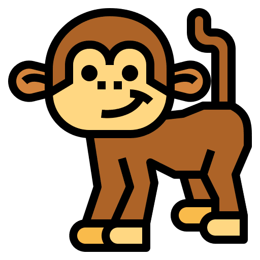 Monkey wildlife primate monkey icon