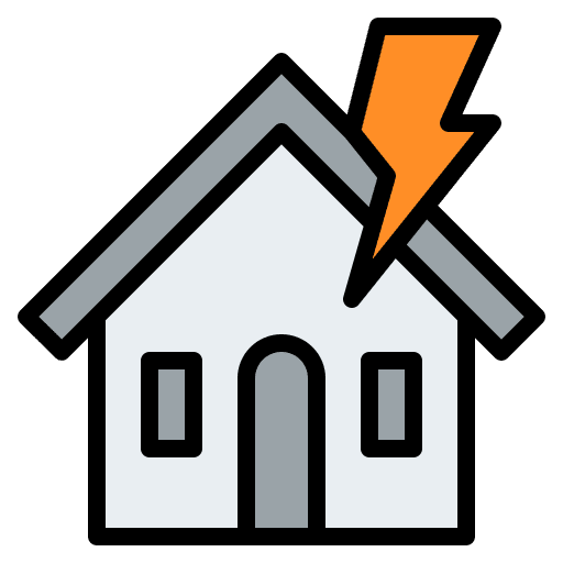 Natural disaster house security thunder icon Natural disaster house security thunder icon