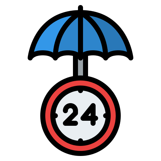 Protection protective clock umbrella icon Protection protective clock umbrella icon