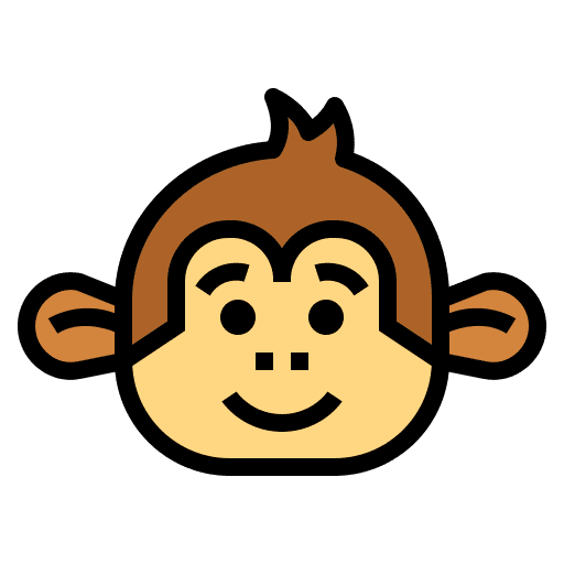 Monkey animal smile monkey icon Monkey animal smile monkey icon