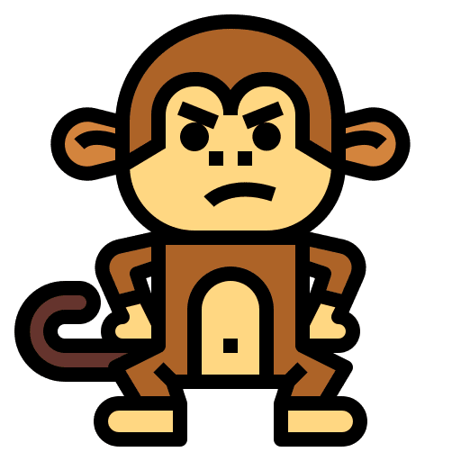 Monkey mammal animals wildlife icon Monkey mammal animals wildlife icon