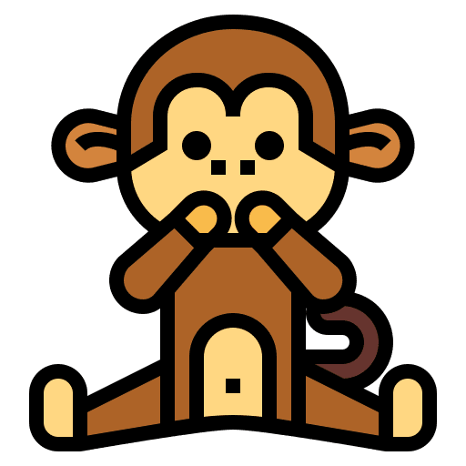Monkey mammal primate monkey icon