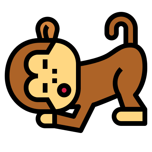 Monkey sleep animal mammal icon Monkey sleep animal mammal icon