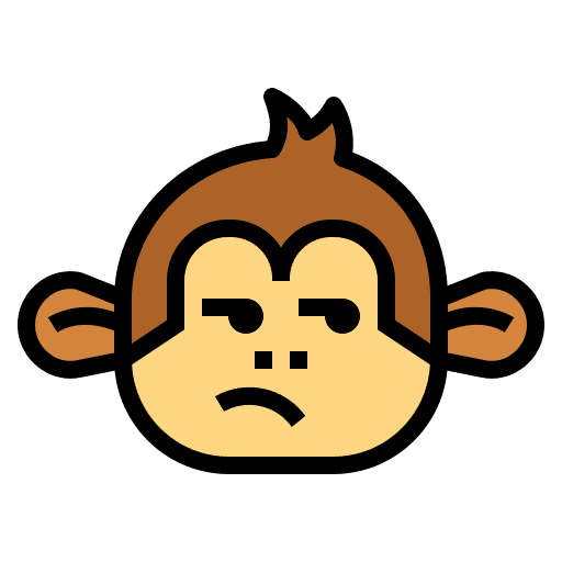 Monkey wildlife animals bored icon Monkey wildlife animals bored icon