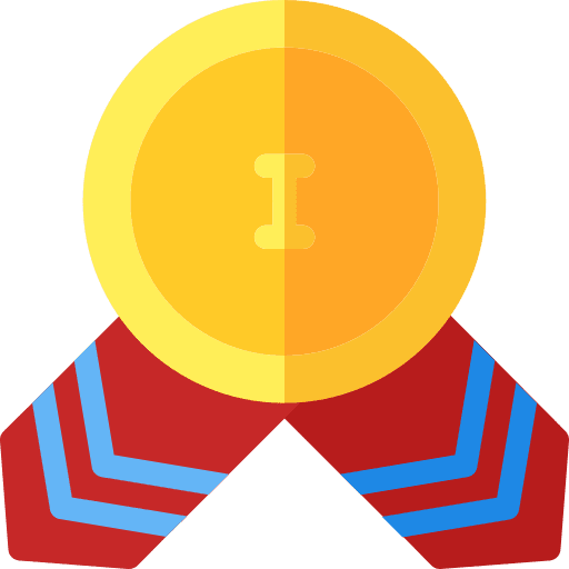 Medal award emblem first icon Medal award emblem first icon
