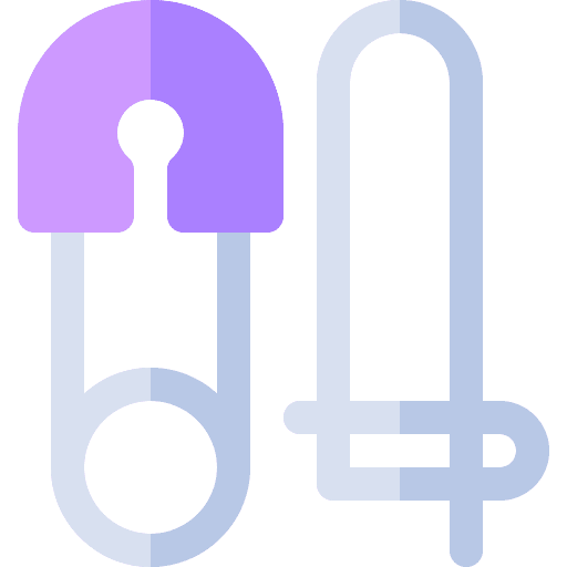 Safety pin stitch art and design markers icon Safety pin stitch art and design markers icon