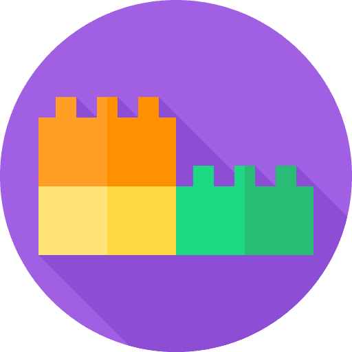 Blocks childhood game building block icon