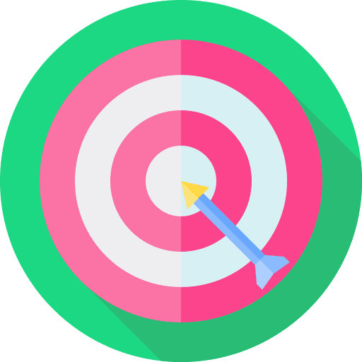 Dartboard game objective kid and baby icon
