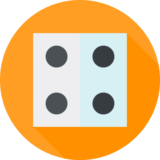 Dice gambling toy gaming icon
