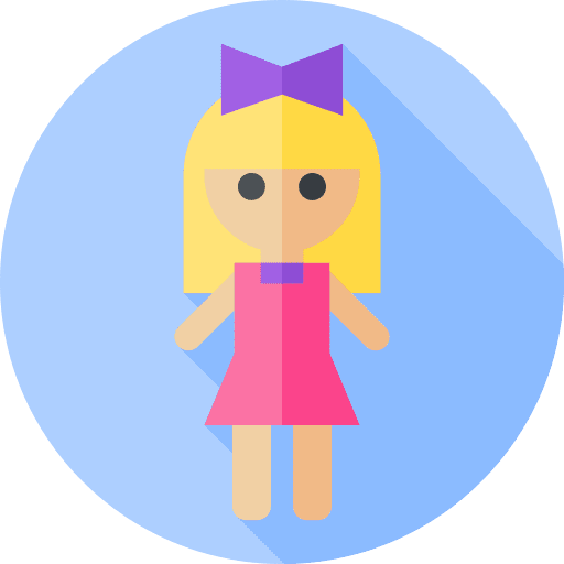 Doll childhood children toys doll icon