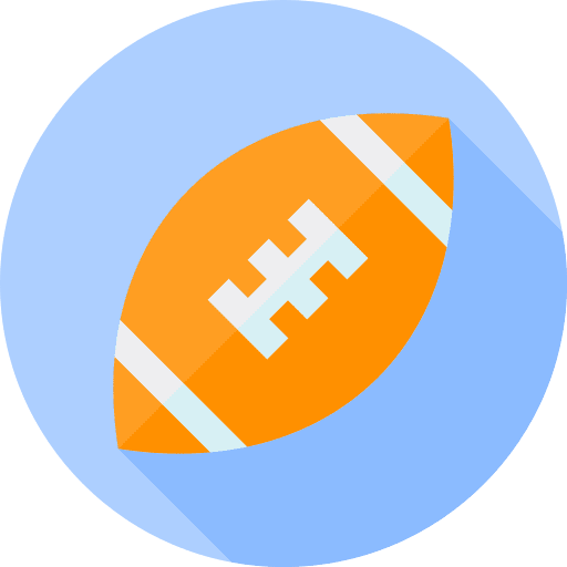 Rugby ball rugby american football sport equipment icon