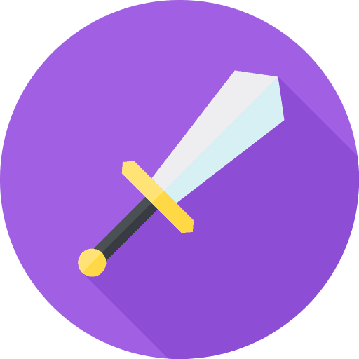 Sword medieval antique blade icon
