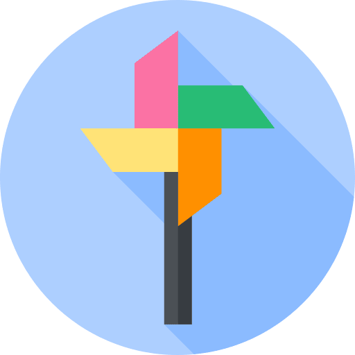 Windmill childhood kid and baby play icon