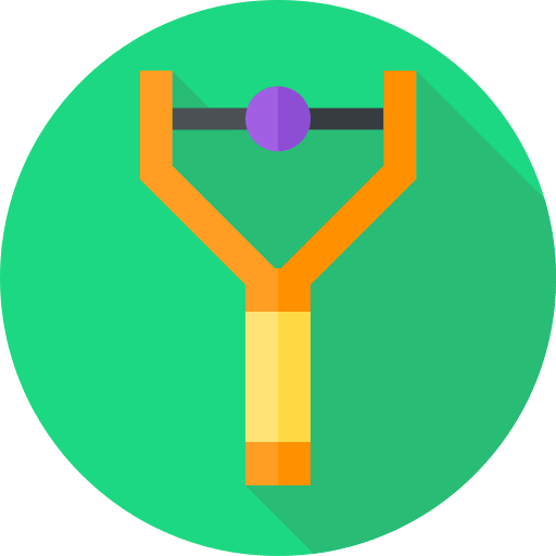 Slingshot game childhood play icon
