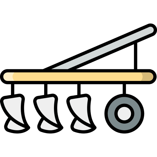 Plow farm plow farming and gardening icon