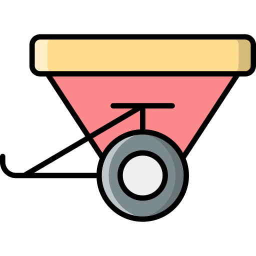 Trailer farming and gardening transport farm icon