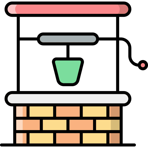 Water well rural water well structure icon Water well rural water well structure icon