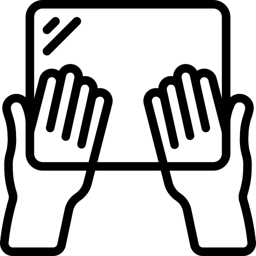 Display glass transparent tablet icon