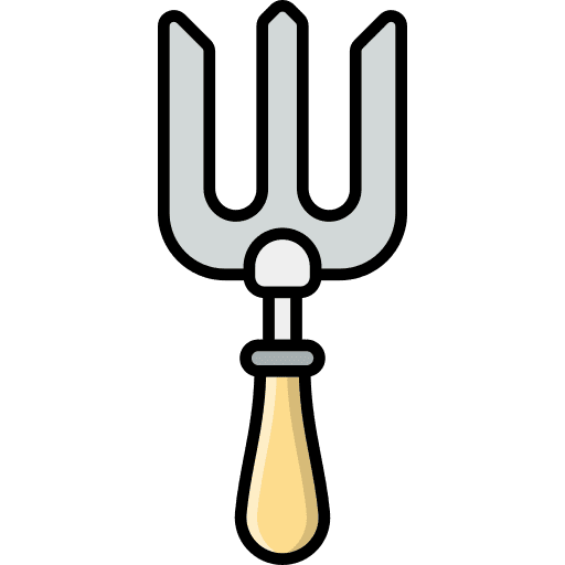 Fork farming and gardening fork digging icon Fork farming and gardening fork digging icon