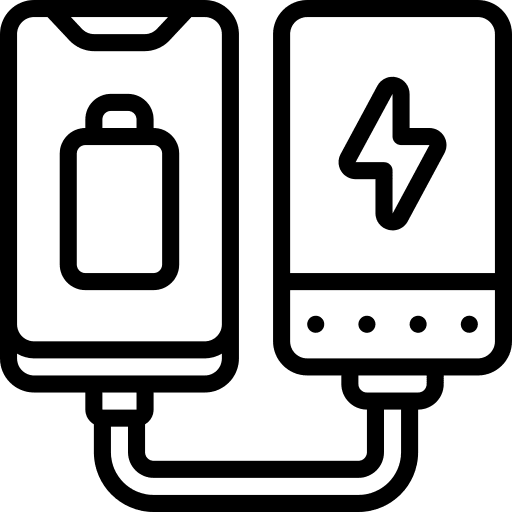 Portable battery energy technology full battery icon