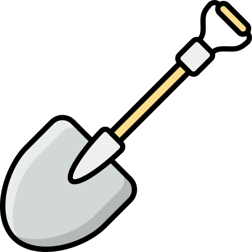 Shovel farming and gardening spade shovel icon Shovel farming and gardening spade shovel icon