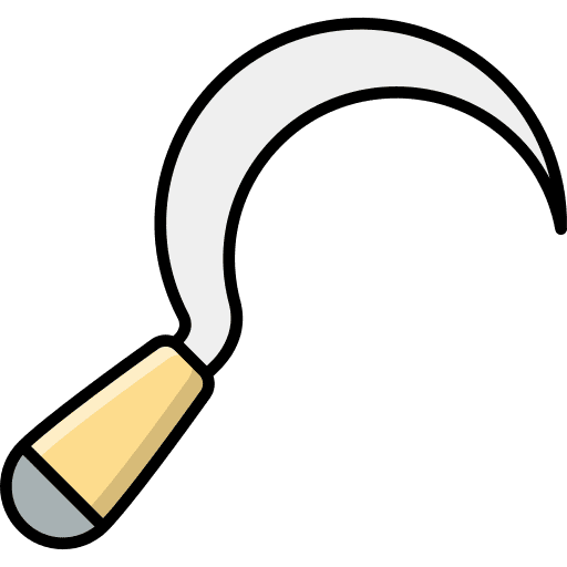 Sickle tool blade cutting icon Sickle tool blade cutting icon