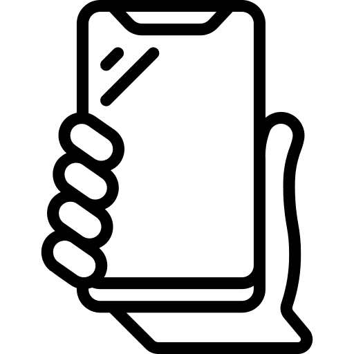 Smartphone phone call smartphone hand icon