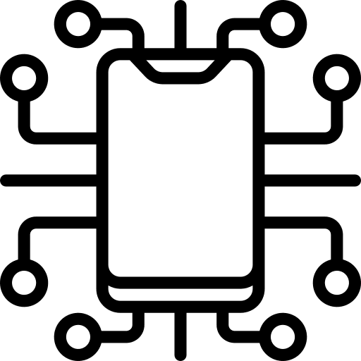 Smartphone connections mobile touch screen icon