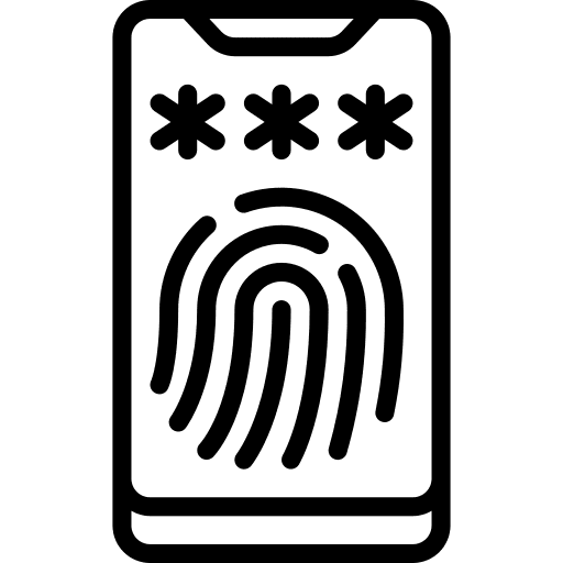 Smartphone log in scan password icon