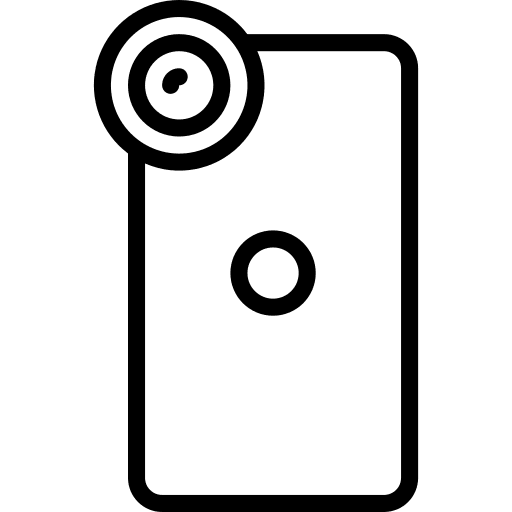 Smartphone lens camera device icon