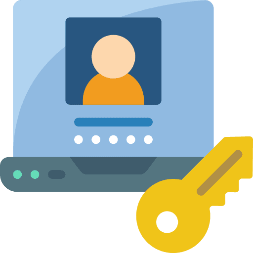 Laptop web key webpage icon