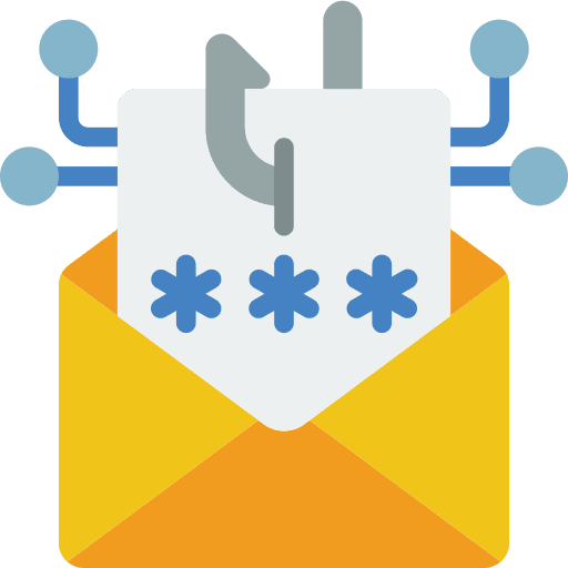 Mail security hook attack icon