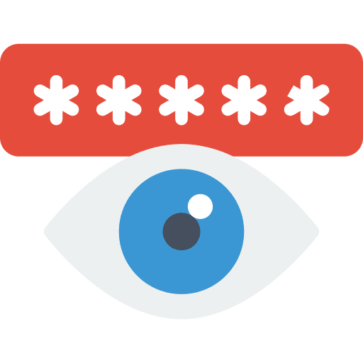 Password password malware eye icon