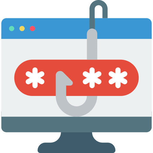 Phishing password spyware hook icon