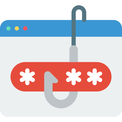 Phishing stealing personal information bait icon
