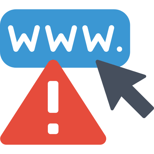 Warning security world wide web alert icon
