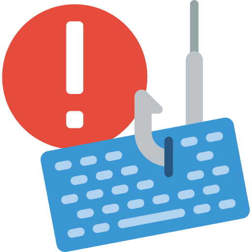 Alert phishing alert security icon