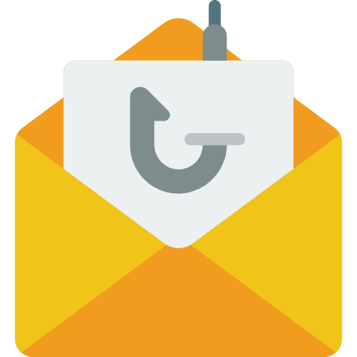 Mail bait malware security icon